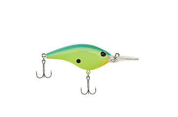 Image of Berkley Frittside Hard Bait, Crankbait, 9, 1/2oz, 2 3/4in / 7cm, 7ft-10ft / 2-3m, Hook Size 5, 2 Hooks, Blue Chartreuse, 9, 1503573
