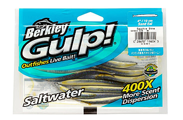 Image of Berkley Gulp! Saltwater Sand Eel Soft Bait, 5in, Sapphire Shine, 1121691