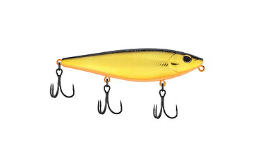 Image of Berkley HighJacker Saltwater Hard Bait, Topwater, Saltwater, 100, 2/3 oz, 100mm, Topwater, Hook Size 6, 3 Hooks, Black Gold, 1547895