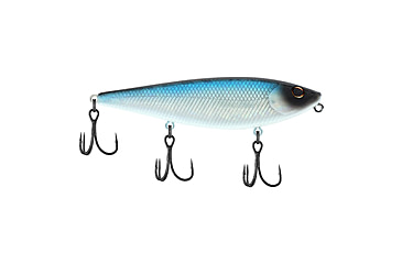 Image of Berkley HighJacker Saltwater Hard Bait, Topwater, Saltwater, 100, 2/3 oz, 100mm, Topwater, Hook Size 6, 3 Hooks, Blue Bullet, 1547896