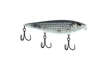 Image of Berkley HighJacker Saltwater Hard Bait, Topwater, Saltwater, 100, 2/3 oz, 100mm, Topwater, Hook Size 6, 3 Hooks, Mullet, 1547899