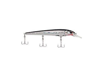 Image of Berkley Hit Stick Hard Bait, Crankbait, 13, 1/2 oz, 5 1/9in / 13cm, 3ft-6ft / 0.9m-1.8m, Hook Size 6, 3 Hooks, Black Silver, 1522707