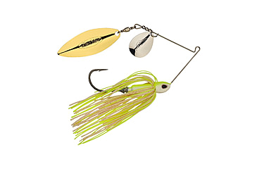 Image of Berkley Power Blade Compact Colorado/Willow Spinnerbait, 1/2oz, White Chartreuse/Silver + Gold, 1570600