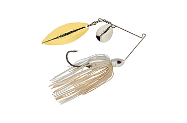 Image of Berkley Power Blade Compact Colorado/Willow Spinnerbait, 3/4oz, White/Silver + Gold, 1570612