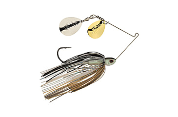 Image of Berkley Power Blade Compact Double Colorado Spinnerbait, 1/2oz, Shad Spawn/Gold + Silver, 1570596