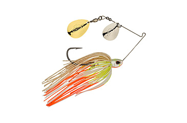 Image of Berkley Power Blade Compact Double Colorado Spinnerbait, 3/8oz, Coleslaw/Silver + Gold, 1570583