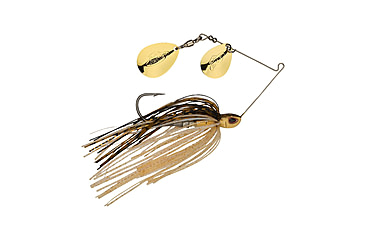 Image of Berkley Power Blade Compact Double Colorado Spinnerbait, 3/8oz, Golden Shiner/Gold + Gold, 1570586