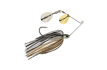 Image of Berkley Power Blade Compact Double Colorado Spinnerbait, 3/8oz, Shad Spawn/Gold + Silver, 1570585