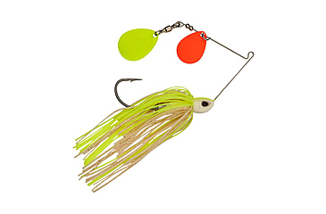 Image of Berkley Power Blade Compact Double Colorado Spinnerbait, 3/8oz, White Chartreuse/Orange + Chartreuse, 1570579
