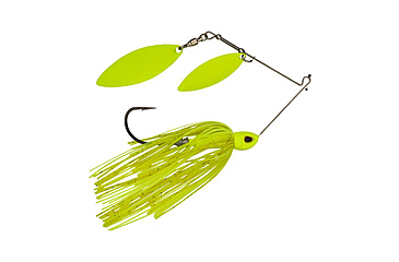 Image of Berkley Power Blade Compact Double Williw Spinnerbait, 1/2oz, Chartreuse/Chartreuse + Chartreuse, 1570650