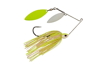 Image of Berkley Power Blade Compact Double Williw Spinnerbait, 1/2oz, White Chartreuse/White + Chartreuse, 1570653