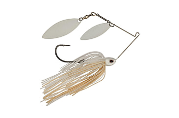 Image of Berkley Power Blade Compact Double Williw Spinnerbait, 1/2oz, White/White + White, 1570654