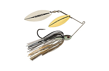 Image of Berkley Power Blade Compact Double Williw Spinnerbait, 3/4oz, Shad Spawn/Gold + Silver, 1570660