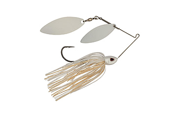 Image of Berkley Power Blade Compact Double Williw Spinnerbait, 3/4oz, White/White + White, 1570670