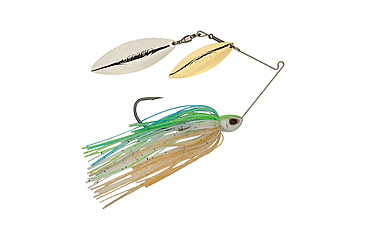 Image of Berkley Power Blade Compact Double Williw Spinnerbait, 3/8oz, Pretty One/Gold + Silver, 1570636
