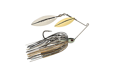 Image of Berkley Power Blade Compact Double Williw Spinnerbait, 3/8oz, Shad Spawn/Gold + Silver, 1570629