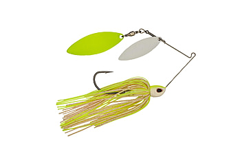 Image of Berkley Power Blade Compact Double Williw Spinnerbait, 3/8oz, White Chartreuse/White + Chartreuse, 1570638