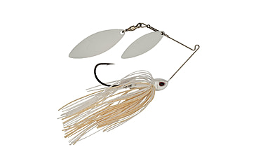 Image of Berkley Power Blade Compact Double Williw Spinnerbait, 3/8oz, White/White + White, 1570639