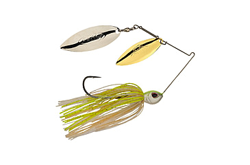 Image of Berkley Power Blade Standard Double Willow Spinnerbait, 1/2oz, E2 Magic/Gold + Silver, 1570566