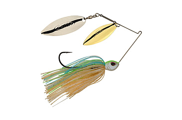 Image of Berkley Power Blade Standard Double Willow Spinnerbait, 1/2oz, Pretty One/Gold + Silver, 1570576
