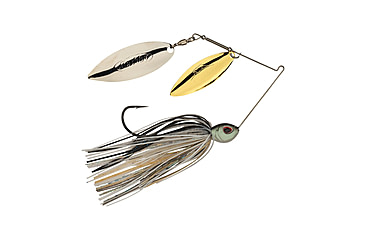 Image of Berkley Power Blade Standard Double Willow Spinnerbait, 1/2oz, Shad Spawn/Gold + Silver, 1570565