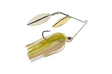 Image of Berkley Power Blade Standard Double Willow Spinnerbait, 3/8oz, E2 Magic/Gold + Silver, 1570552