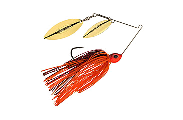 Image of Berkley Power Blade Standard Double Willow Spinnerbait, 3/8oz, Fire Craw/Gold + Gold, 1570560