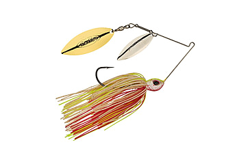 Image of Berkley Power Blade Standard Double Willow Spinnerbait, 3/8oz, Hot Slaw/Silver + Gold, 1570559