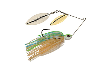 Image of Berkley Power Blade Standard Double Willow Spinnerbait, 3/8oz, Pretty One/Gold + Silver, 1570562