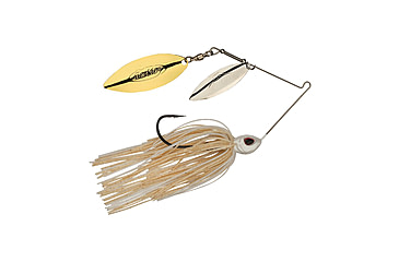 Image of Berkley Power Blade Standard Double Willow Spinnerbait, 3/8oz, White/Silver + Gold, 1570549
