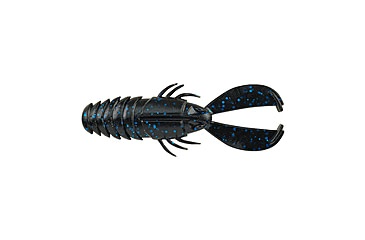 Image of Berkley PowerBait Crash Craw Soft Bait, 4.5in, 6 Pack, Black Blue Fleck, 1546100