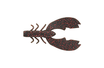 Image of Berkley PowerBait MaxScent Chigger Craw Soft Bait, 3in, 8 Pack, Black Red Fleck, 1520647