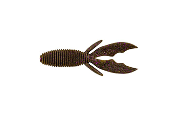 Image of Berkley PowerBait MaxScent Creature Hawg Soft Bait, 8 Pack, Green Pumpkin Purple Fleck, 1436822