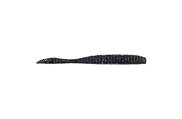 Image of Berkley PowerBait MaxScent Flat Worm, 3.6in, 10 Pack, Black, 1482219