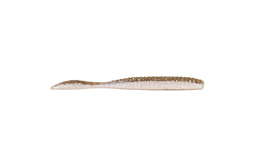 Image of Berkley PowerBait MaxScent Flat Worm, 3.6in, 10 Pack, Brown Back, 1482221