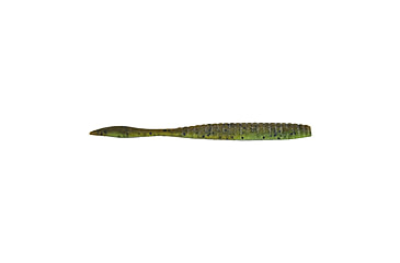 Image of Berkley PowerBait MaxScent Flat Worm, 3.6in, 10 Pack, Green Pumpkin/Watermelon, 1546021