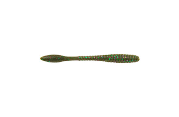 Image of Berkley PowerBait MaxScent Flat Worm, 4.5in, 8 Pack, Green Pumpkin Party, 1520710