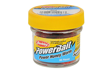 Image of Berkley PowerBait Power Honey Worm Soft Bait, Red, 1089416