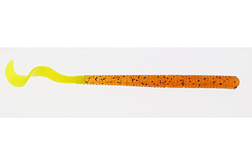 Image of Berkley PowerBait Power Worms Soft Bait, 4in, 15 Pack, Pumpkin Chartreuse, 1307470
