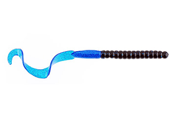 Image of Berkley PowerBait Power Worms Soft Bait, 7in, 13 Pack, Black/Blue, 1307476