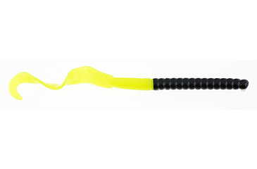 Image of Berkley PowerBait Power Worms Soft Bait, 7in, 13 Pack, Black/Chartreuse, 1307478