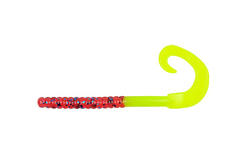 Image of Berkley PowerBait Power Worms Soft Bait, 7in, 13 Pack, Plum/Chartreuse, 1307493