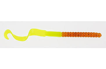 Image of Berkley PowerBait Power Worms Soft Bait, 7in, 13 Pack, Pumpkin Chartreuse, 1307494