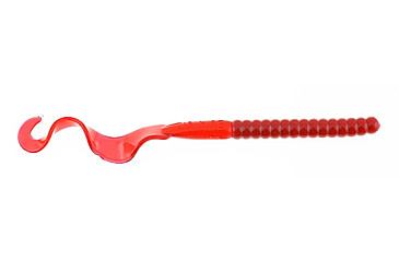 Image of Berkley PowerBait Power Worms Soft Bait, 7in, 13 Pack, Strawberry Glitter/Red, 1307501