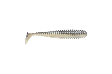 Image of Berkley PowerBait Saltwater Power Swimmer Soft Bait Lures, 4.3in, 6 Pack, Black Shad, 1582193