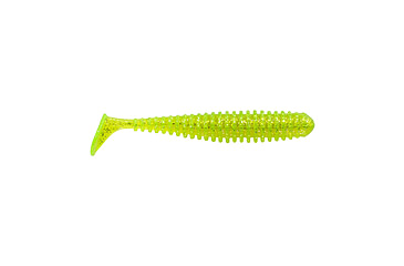Image of Berkley PowerBait Saltwater Power Swimmer Soft Bait Lures, 4.3in, 6 Pack, Chartreuse Silver Flash, 1582203