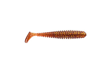Image of Berkley PowerBait Saltwater Power Swimmer Soft Bait Lures, 4.3in, 6 Pack, Root Beer Gold, 1582198