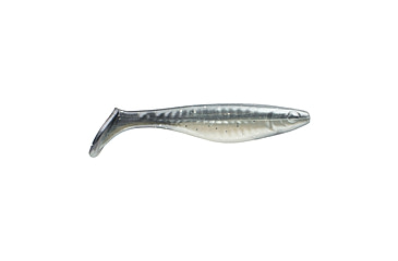 Image of Berkley PowerBait Saltwater The Champ Swimmer Soft Bait Lures, 8 Pack, 3in, Black Shad, 1582208