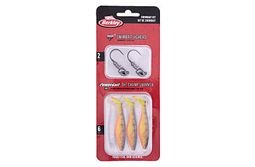 Image of Berkley PowerBait The Champ Swimmer Kit, 3in, 8 Pack, HD Fire Perch and HD Purple Smelt, 1632051