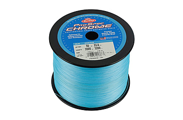 Image of Berkley ProSpec Chrome Premium Braid Line, 20lb 3500yd, Ocean Blue, 0.010 in/0.25 mm, 1621882